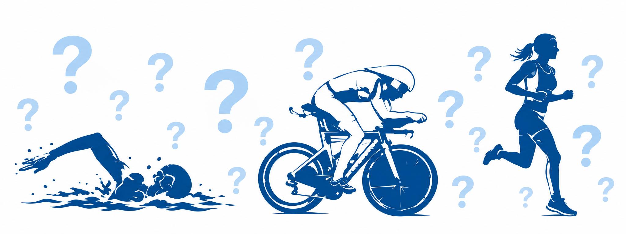 Triathlon-Wissen – Frag Bennie mit Motiven zum Schwimmen, Radfahren und Laufen