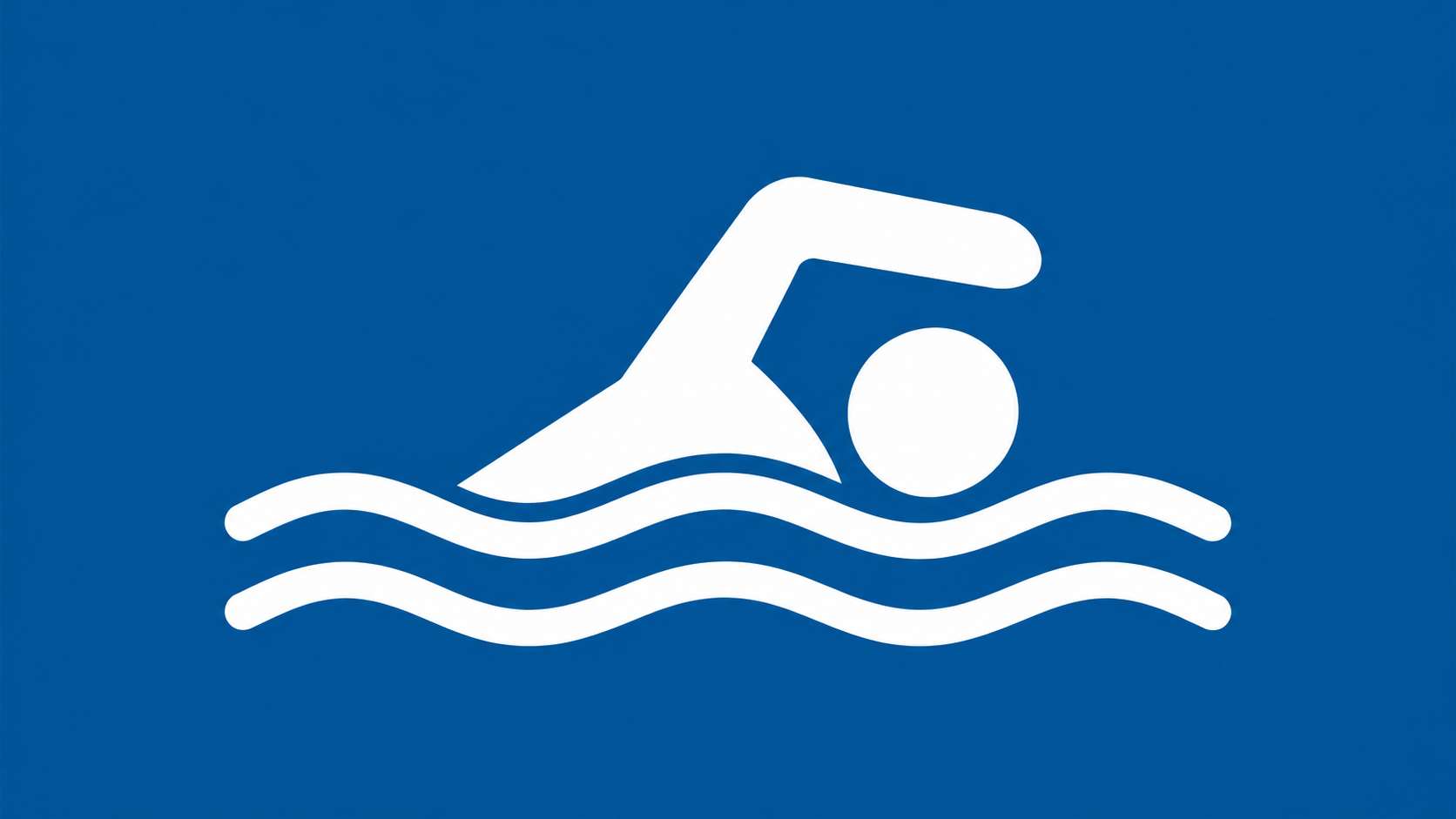 weisse Kraulschwimmer auf blauen Hintergrund